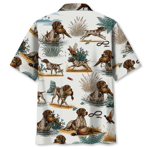 German Short Hair Pointer Pheasant Hunting Hawaiian Shirt