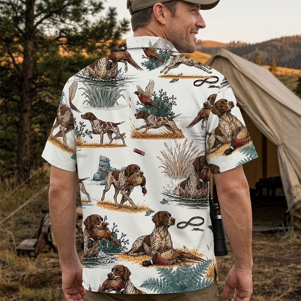 German Short Hair Pointer Pheasant Hunting Hawaiian Shirt