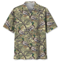 Vintage Duck Hunting Camouflage Hawaiian Shirt