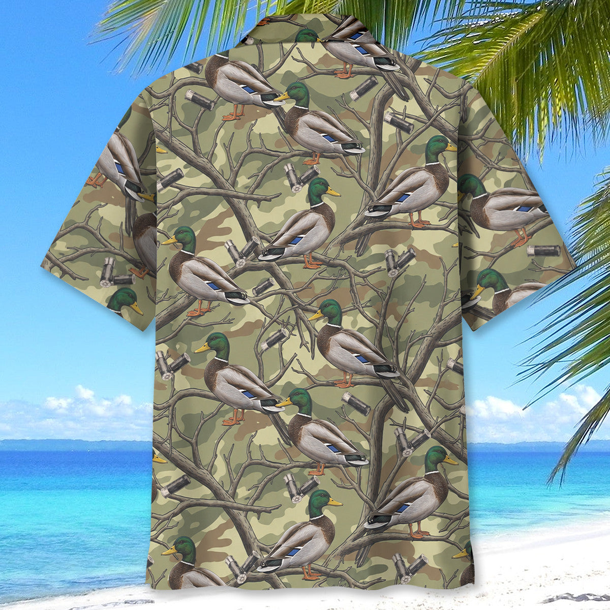 Vintage Duck Hunting Camouflage Hawaiian Shirt