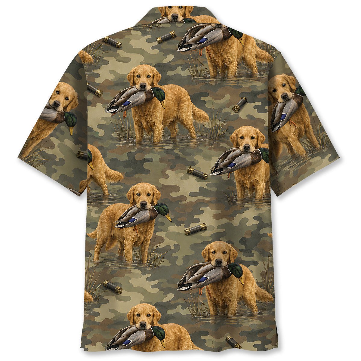 Golden Retriever Retriver Duck Hunting Camouflage Hawaiian Shirt
