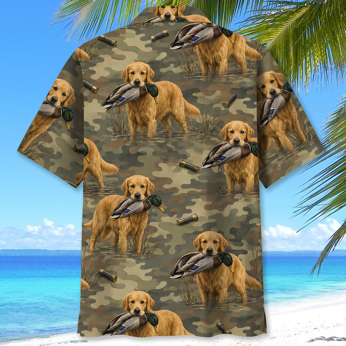 Golden Retriever Retriver Duck Hunting Camouflage Hawaiian Shirt