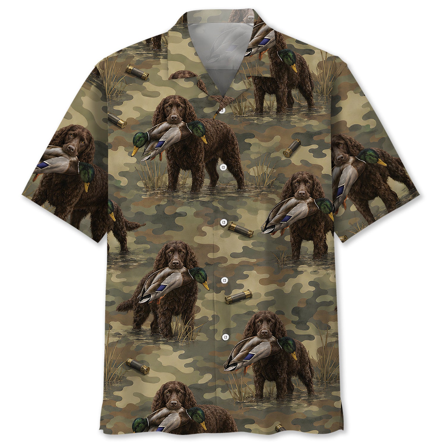 Boykin Spaniel Duck Hunting Camouflage Hawaiian Shirt