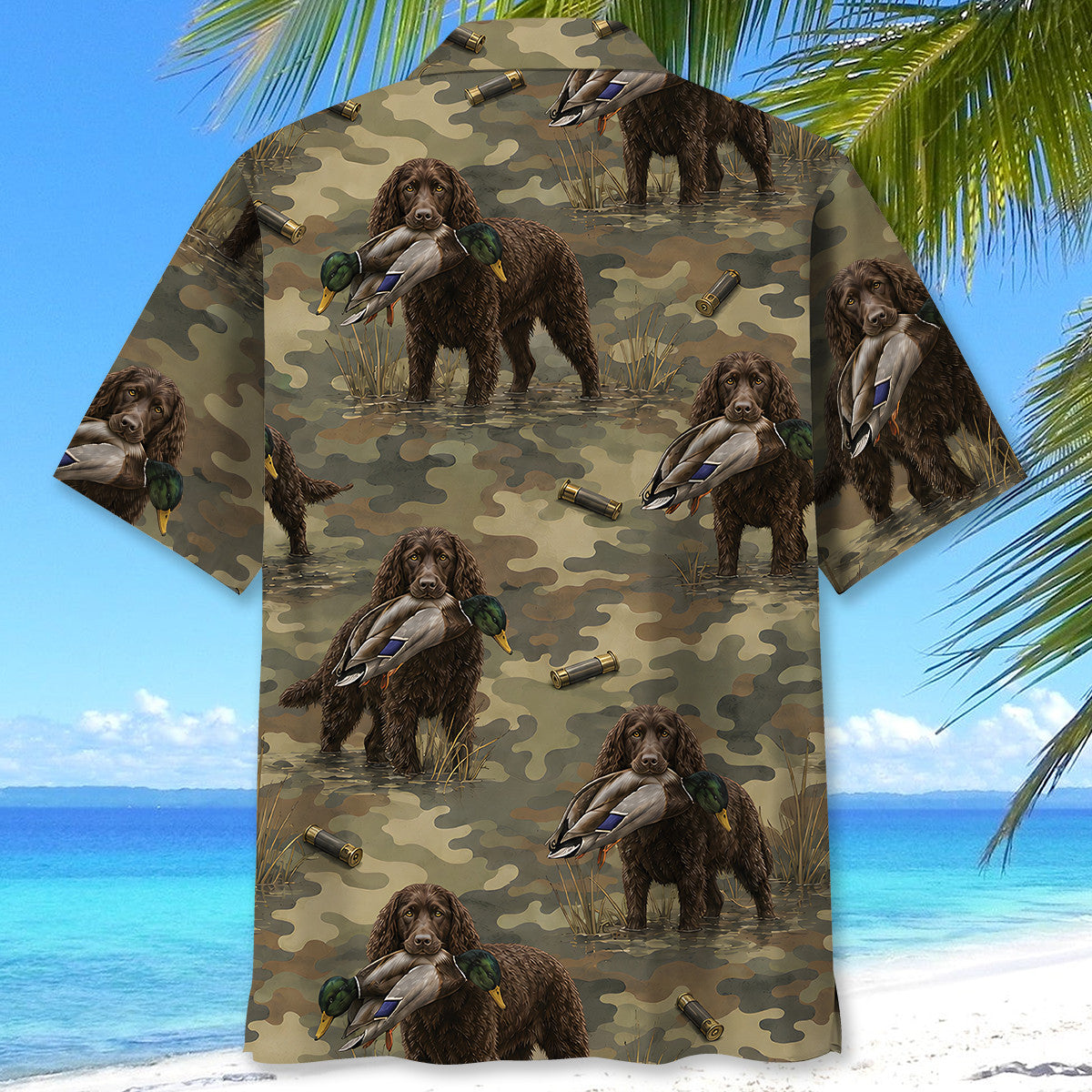 Boykin Spaniel Duck Hunting Camouflage Hawaiian Shirt