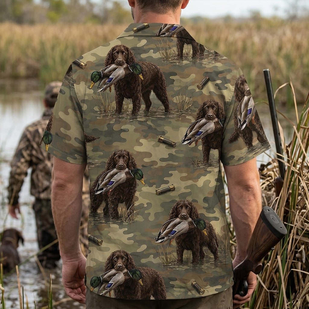 Boykin Spaniel Duck Hunting Camouflage Hawaiian Shirt