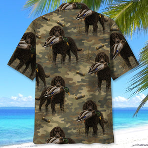 American Water Spaniel Duck Hunting Camouflage Hawaiian Shirt