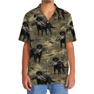 Black Labrador Retriver Duck Hunting Camouflage Hawaiian Shirt