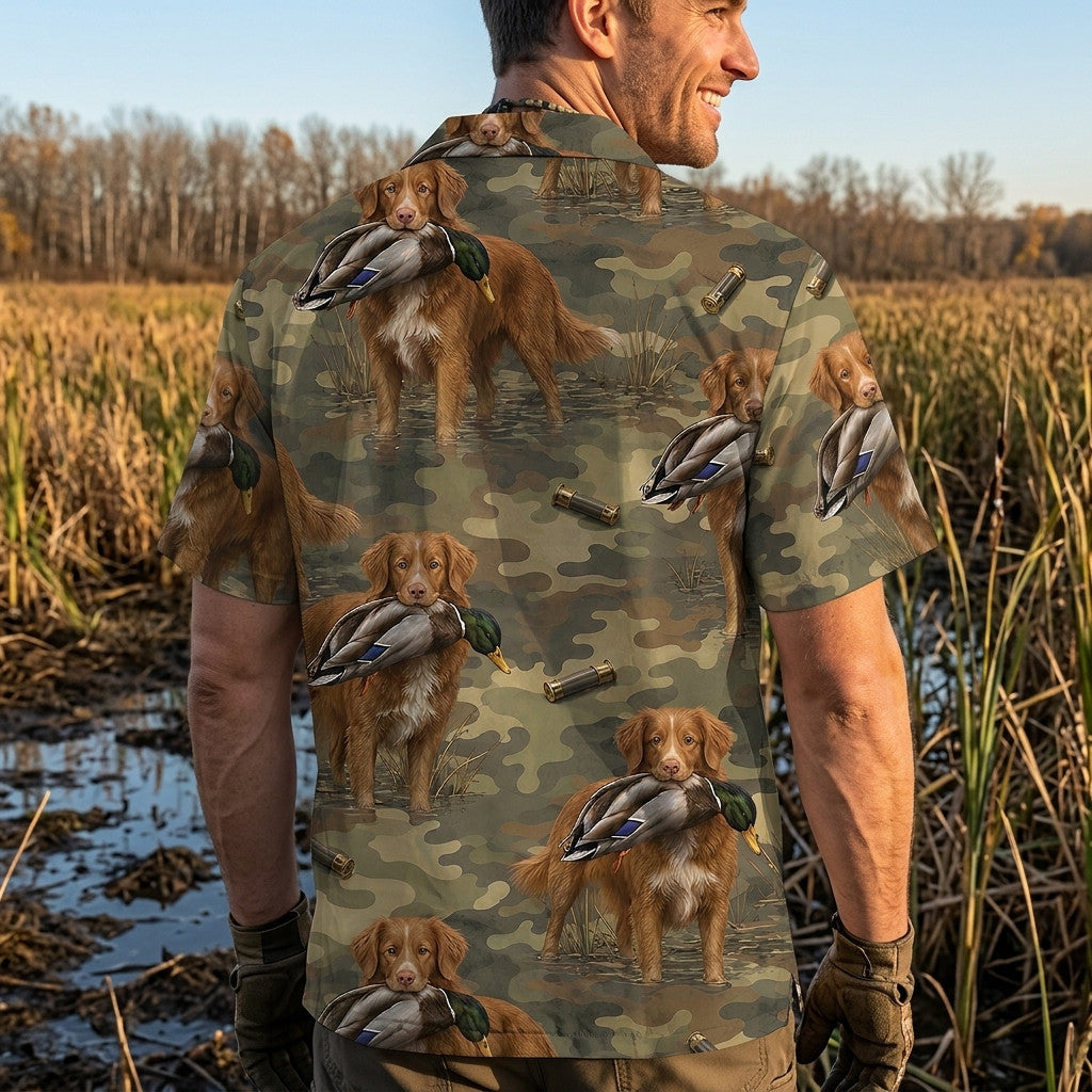 Nova Scotia Duck Hunting Camouflage Hawaiian Shirt