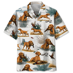 Fox Red Labrador Retriever Pheasant Hunting Hawaiian Shirt