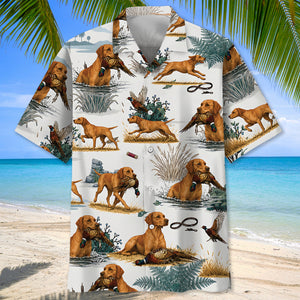 Fox Red Labrador Retriever Pheasant Hunting Hawaiian Shirt