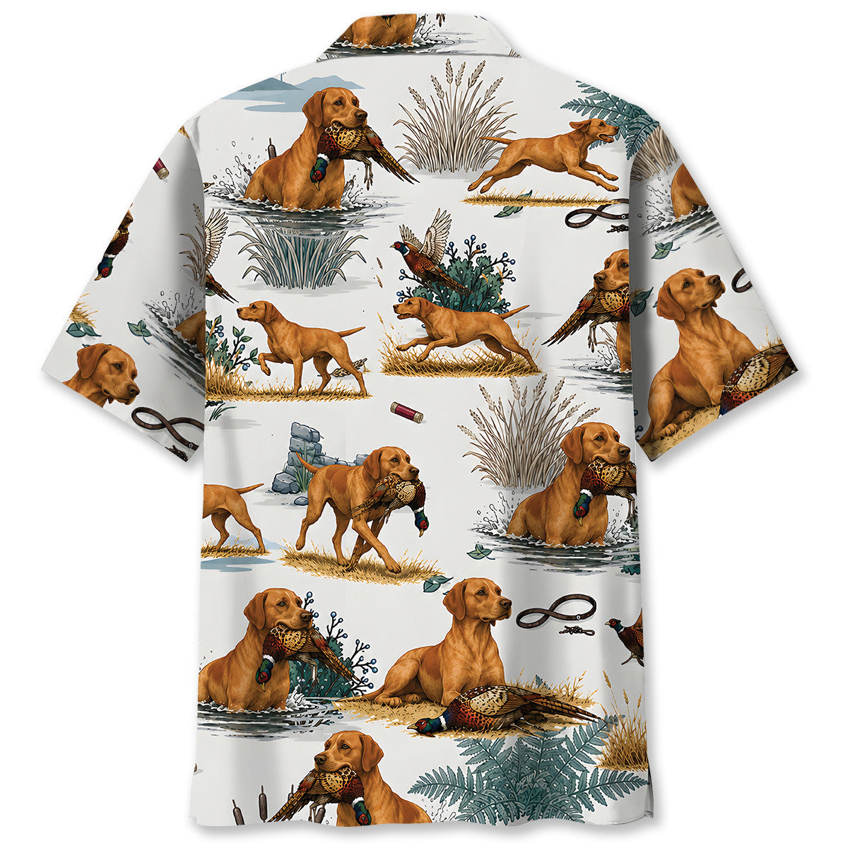 Fox Red Labrador Retriever Pheasant Hunting Hawaiian Shirt