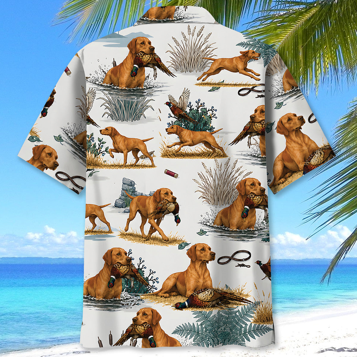 Fox Red Labrador Retriever Pheasant Hunting Hawaiian Shirt