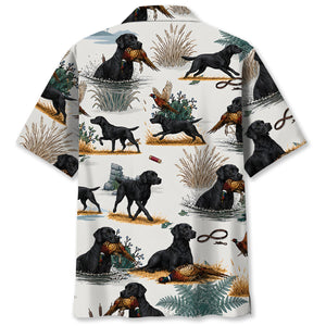 Black Labrador Pheasant Hunting Hawaiian Shirt
