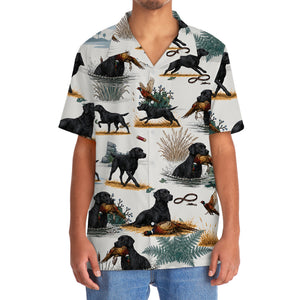 Black Labrador Pheasant Hunting Hawaiian Shirt