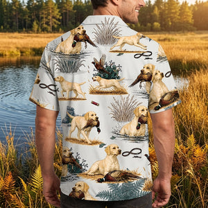 Yellow Labrador Retriever Pheasant Hunting Hawaiian Shirt