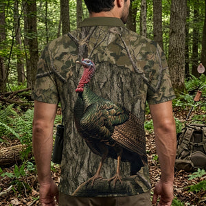 Turkey Hunter Camouflage Men Polo Shirt