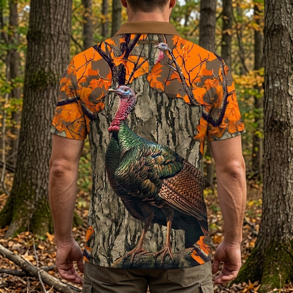 Turkey Hunter Men Polo Shirt