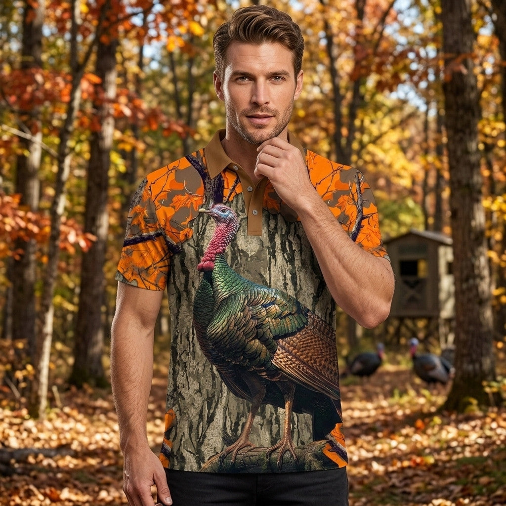 Turkey Hunter Men Polo Shirt