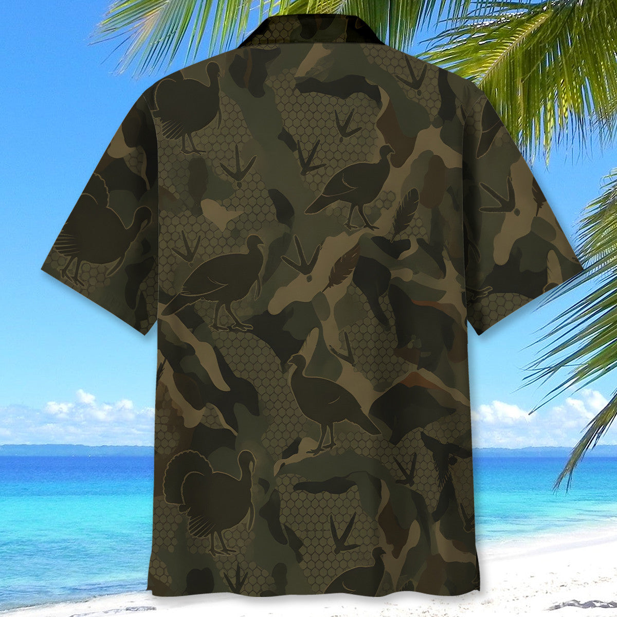 Wild Turkey Camouflage Hunting Hawaiian Shirt