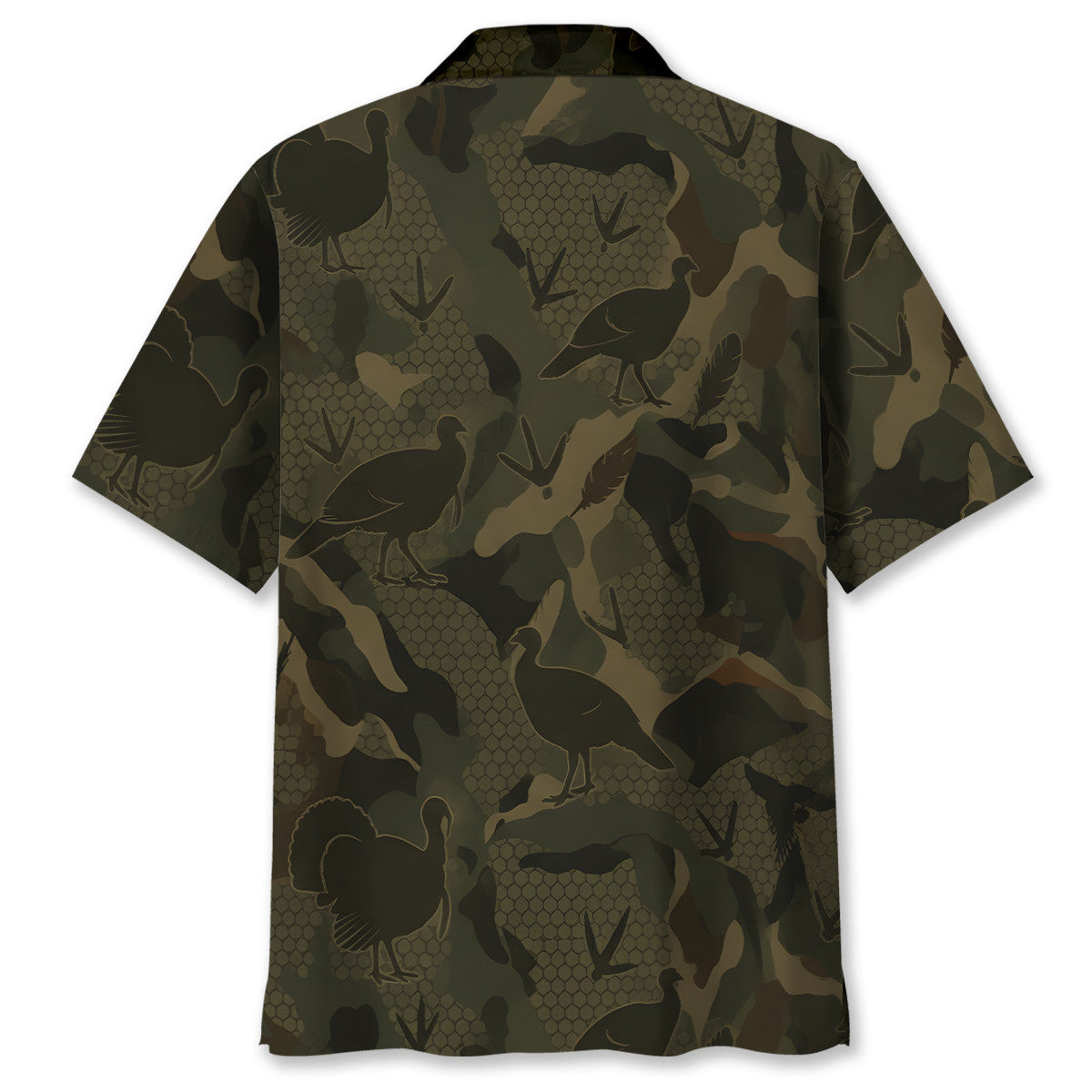 Wild Turkey Camouflage Hunting Hawaiian Shirt