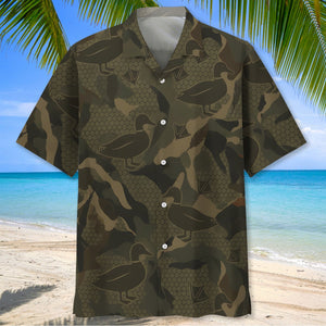 Mallard Duck Camouflage Hunting Hawaiian Shirt