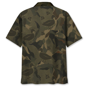 Mallard Duck Camouflage Hunting Hawaiian Shirt