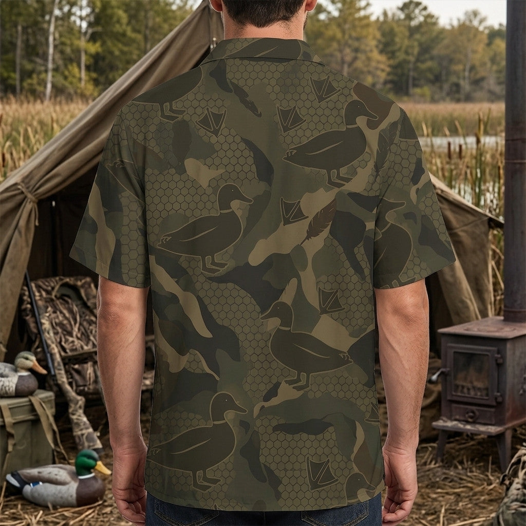 Mallard Duck Camouflage Hunting Hawaiian Shirt