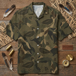 Mallard Duck Camouflage Hunting Hawaiian Shirt