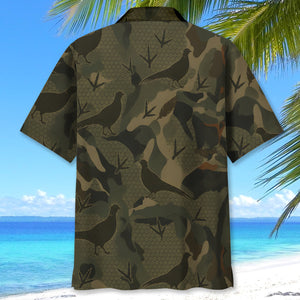 Pheasant Camouflage Hunting Hawaiian Shirt
