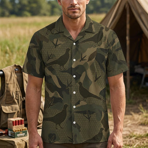 Pheasant Camouflage Hunting Hawaiian Shirt