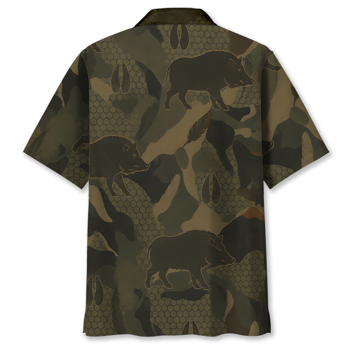 Wild Boar Camouflage Hunting Hawaiian Shirt