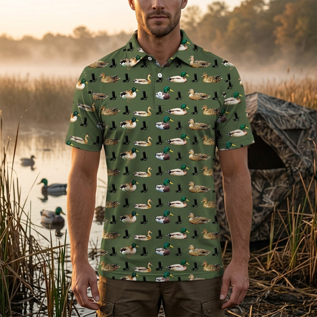 Duck Hunter Men Polo Shirt