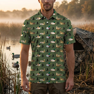 Duck Hunter Men Polo Shirt