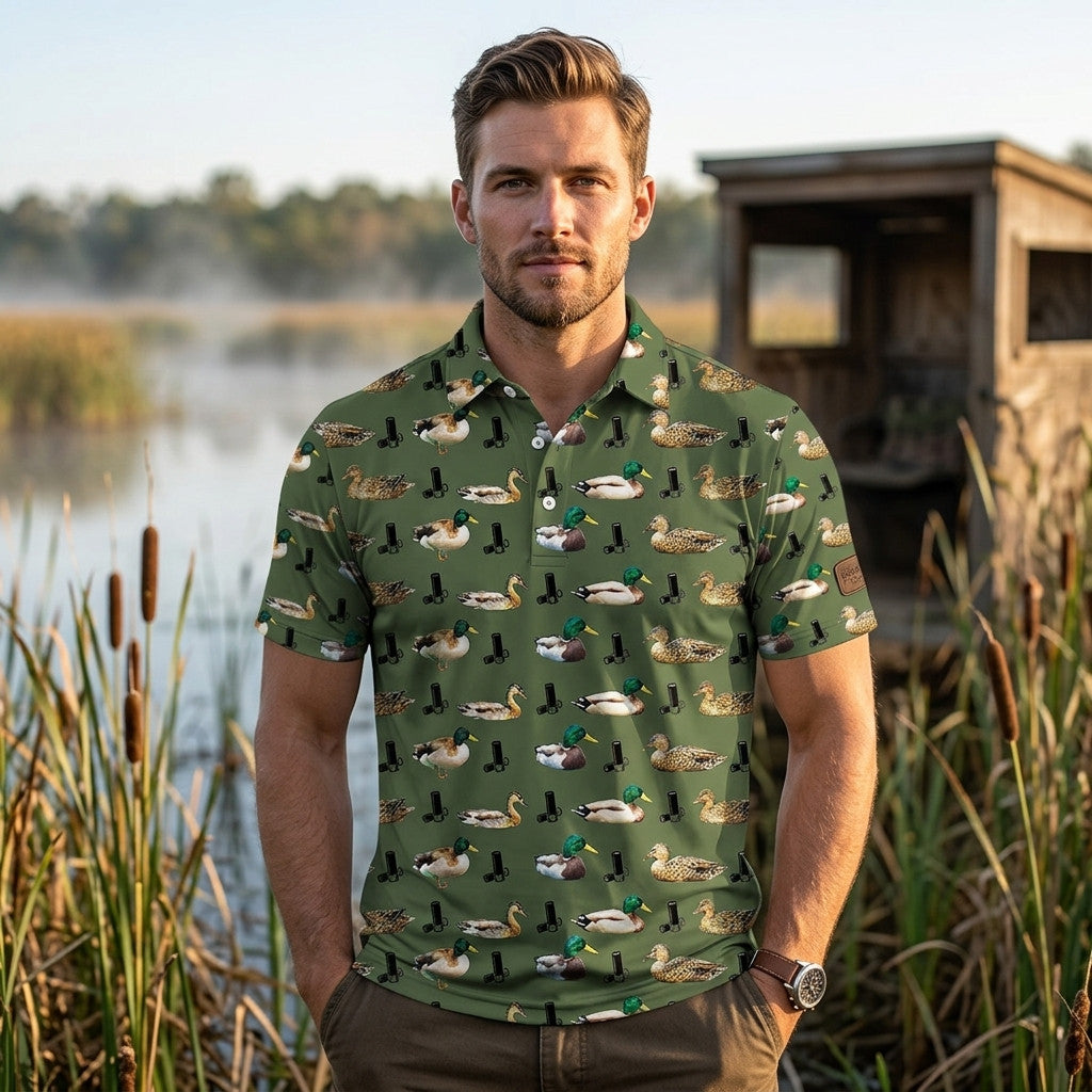 Duck Hunter Men Polo Shirt