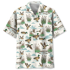 Mallard Duck Hunting Vintage Hawaiian Shirt