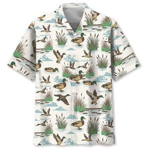 Mallard Duck Hunting Vintage Hawaiian Shirt