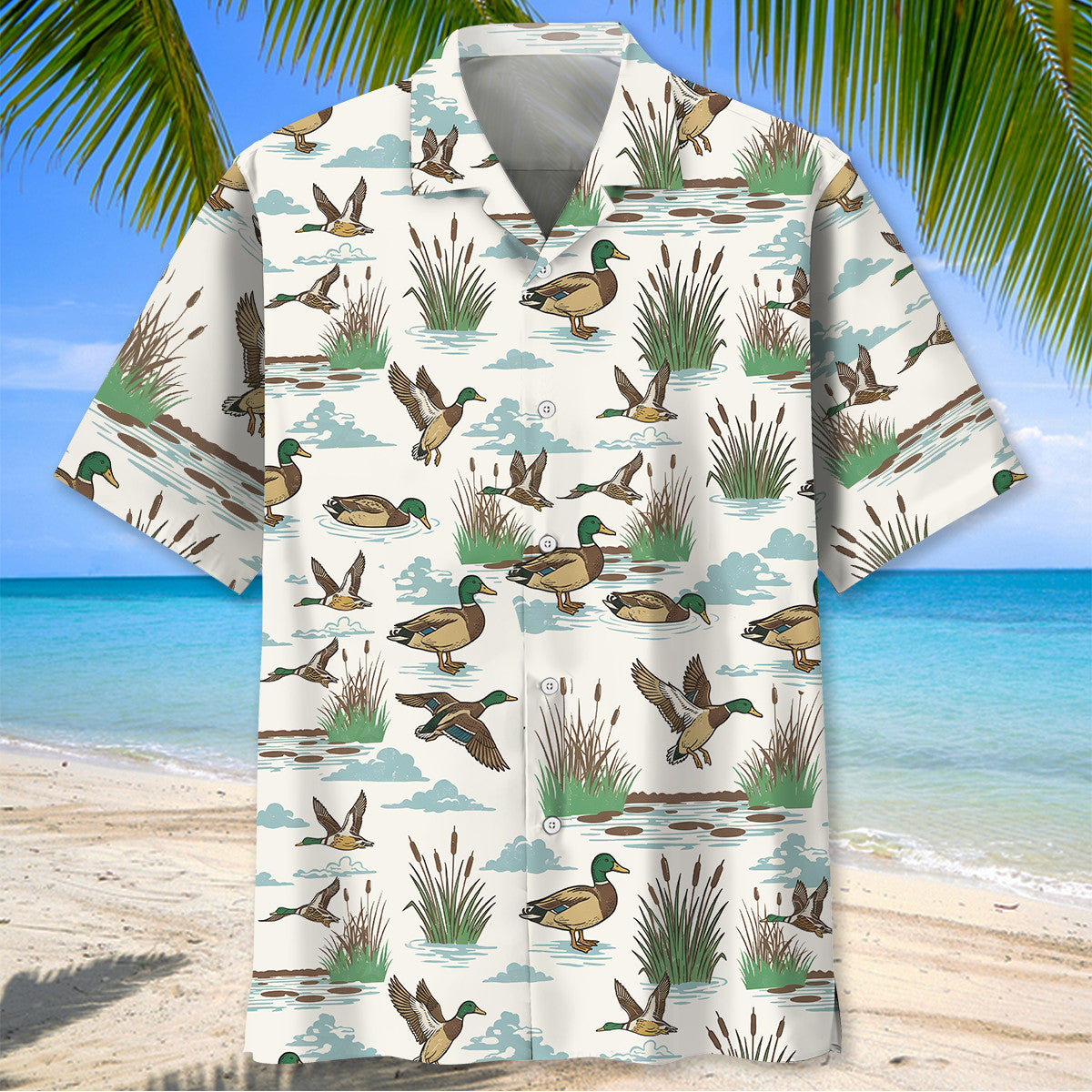 Mallard Duck Hunting Vintage Hawaiian Shirt