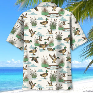 Mallard Duck Hunting Vintage Hawaiian Shirt