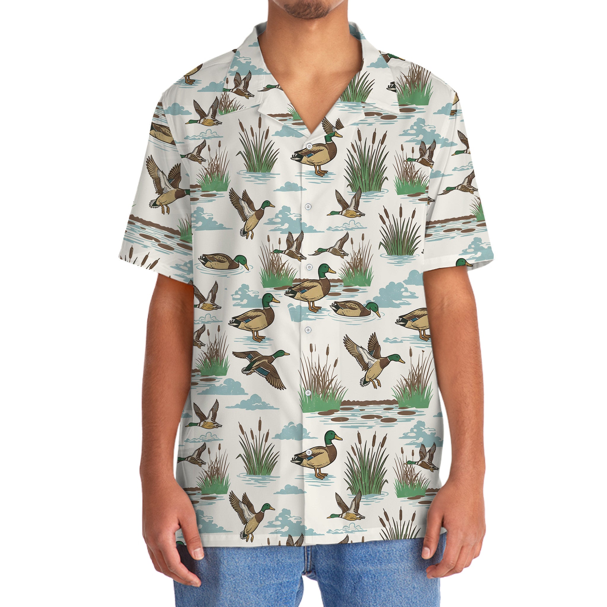 Mallard Duck Hunting Vintage Hawaiian Shirt