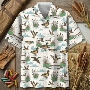 Mallard Duck Hunting Vintage Hawaiian Shirt