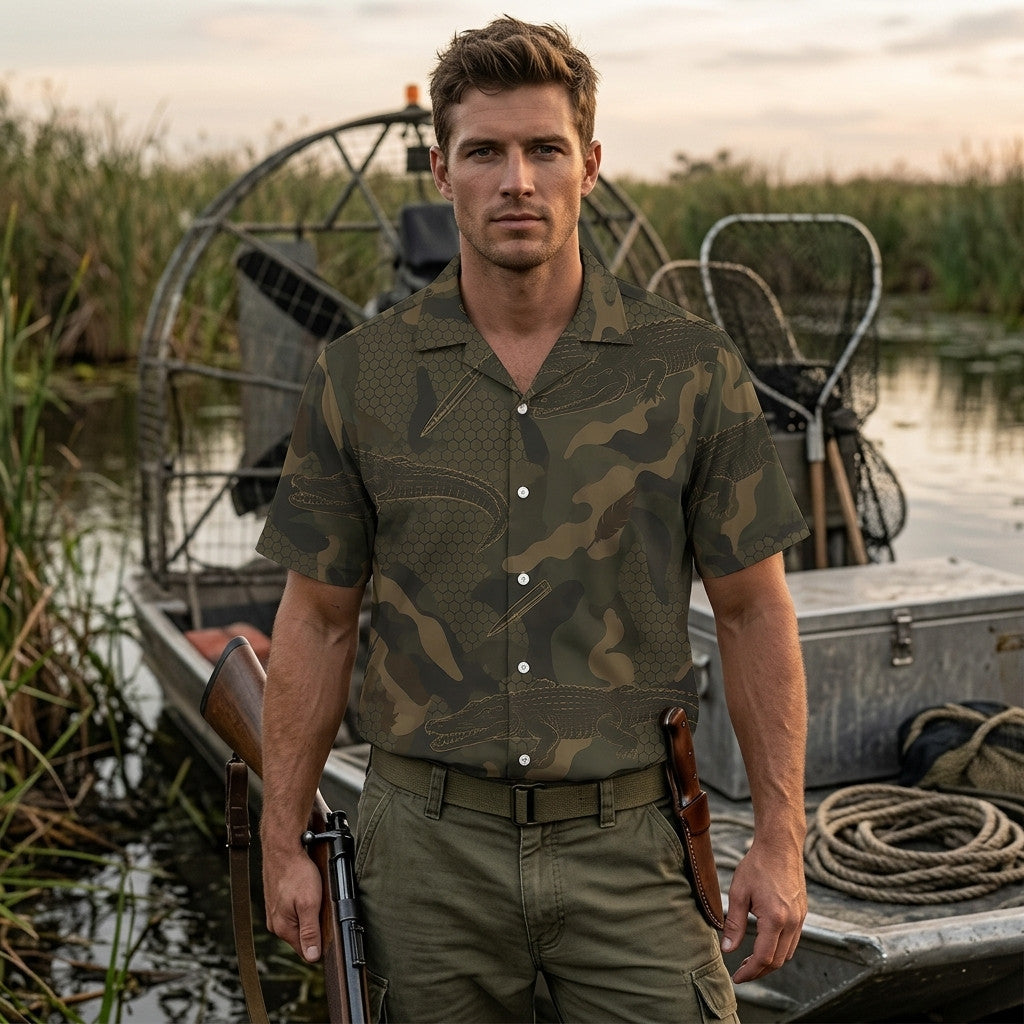 Alligator Hunting Hawaiian Shirt
