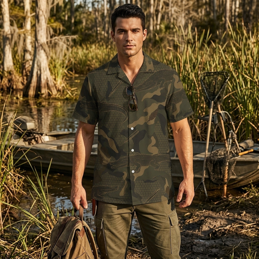 Alligator Hunting Hawaiian Shirt