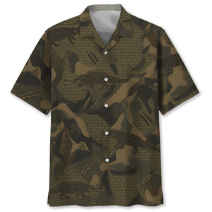 Crocodile Hunting Hawaiian Shirt