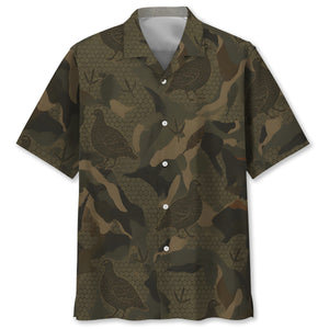 Grouse Hunting Camouflage Hawaiian Shirt
