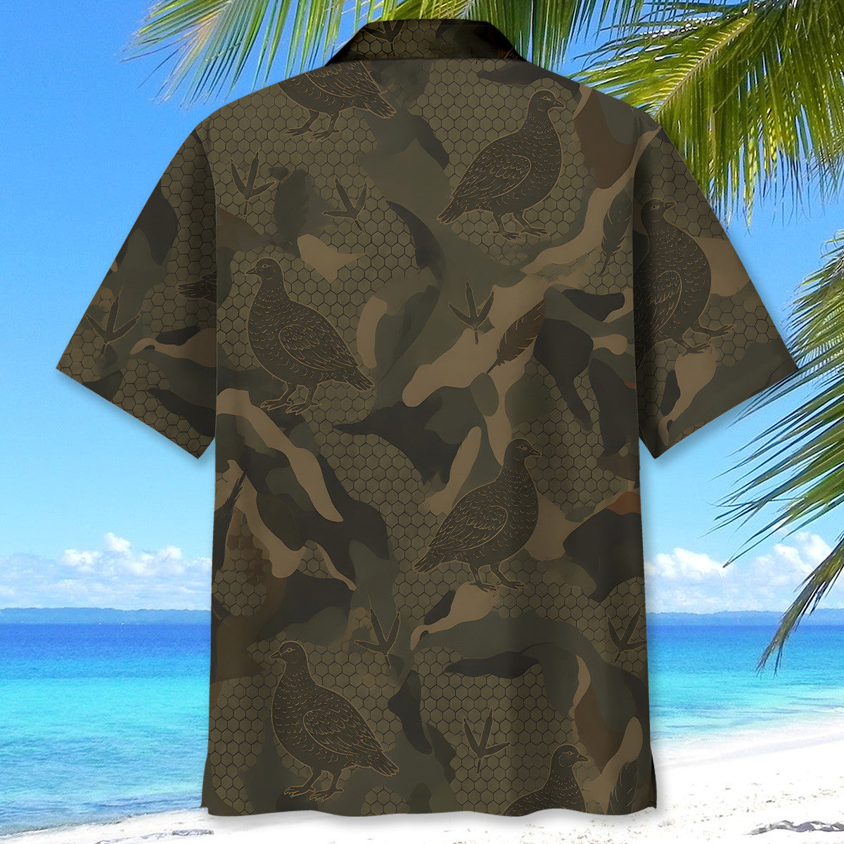 Grouse Hunting Camouflage Hawaiian Shirt