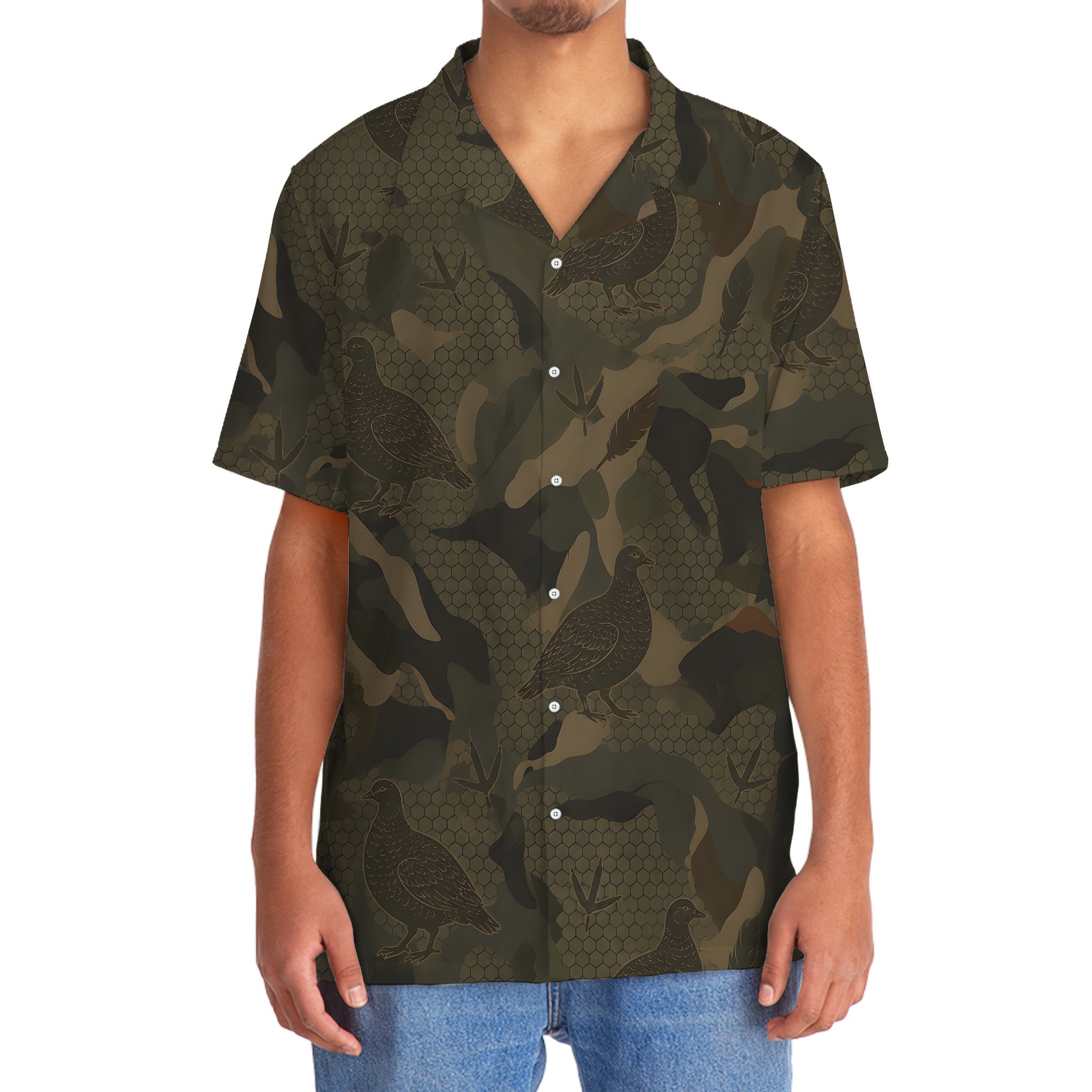 Grouse Hunting Camouflage Hawaiian Shirt