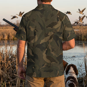 Goose Hunting Camouflage Hawaiian Shirt