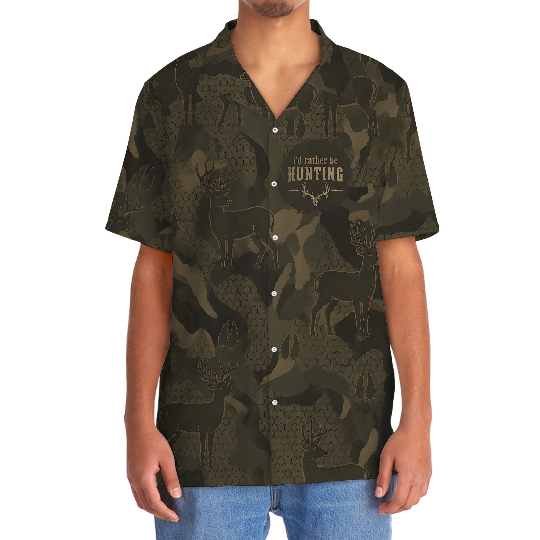 Deer I'd Rather Be Hunting Hawaiian Shirt