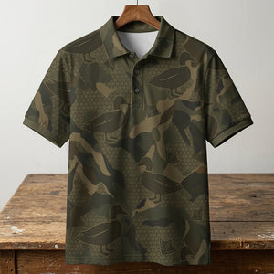 Mallard Duck Hunting Men Polo Shirt