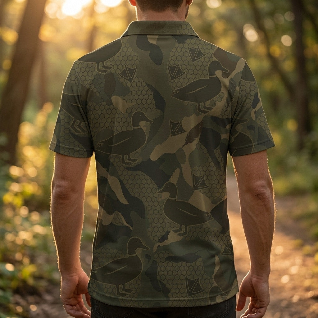 Mallard Duck Hunting Men Polo Shirt